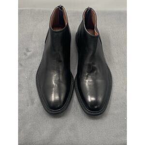 Vintage Foundry Co VF1581 Mens Leather Ankle Boots Zip Closure Size 10 Black